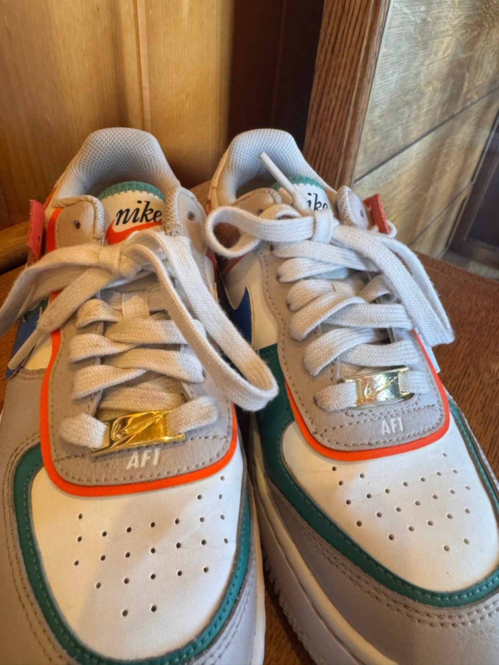 Nike Air Force 1s multicolored size 7.5 - Picture 5 of 6